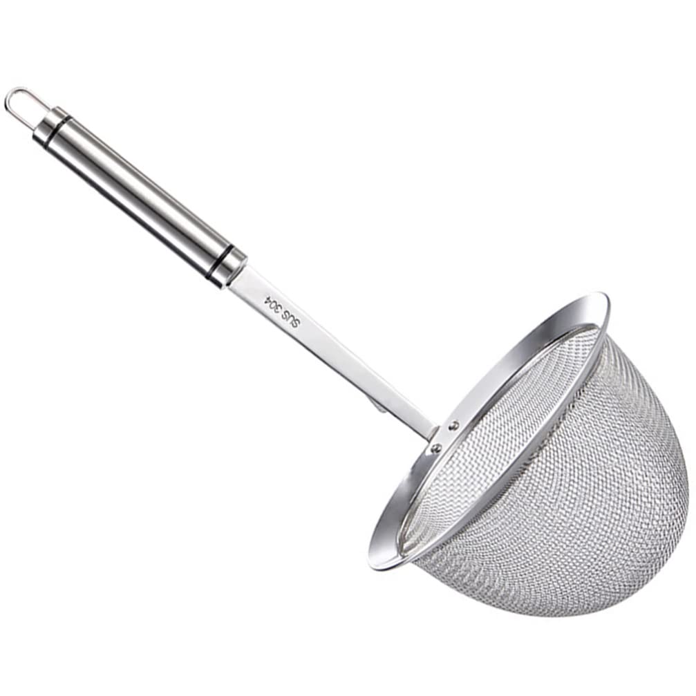Hemoton Stainless Steel Pasta Basket Mesh Spider Food Dumpling Noodle Strainer Deep Basket Fine Mesh Skimmer Kitchen Fine Sieve