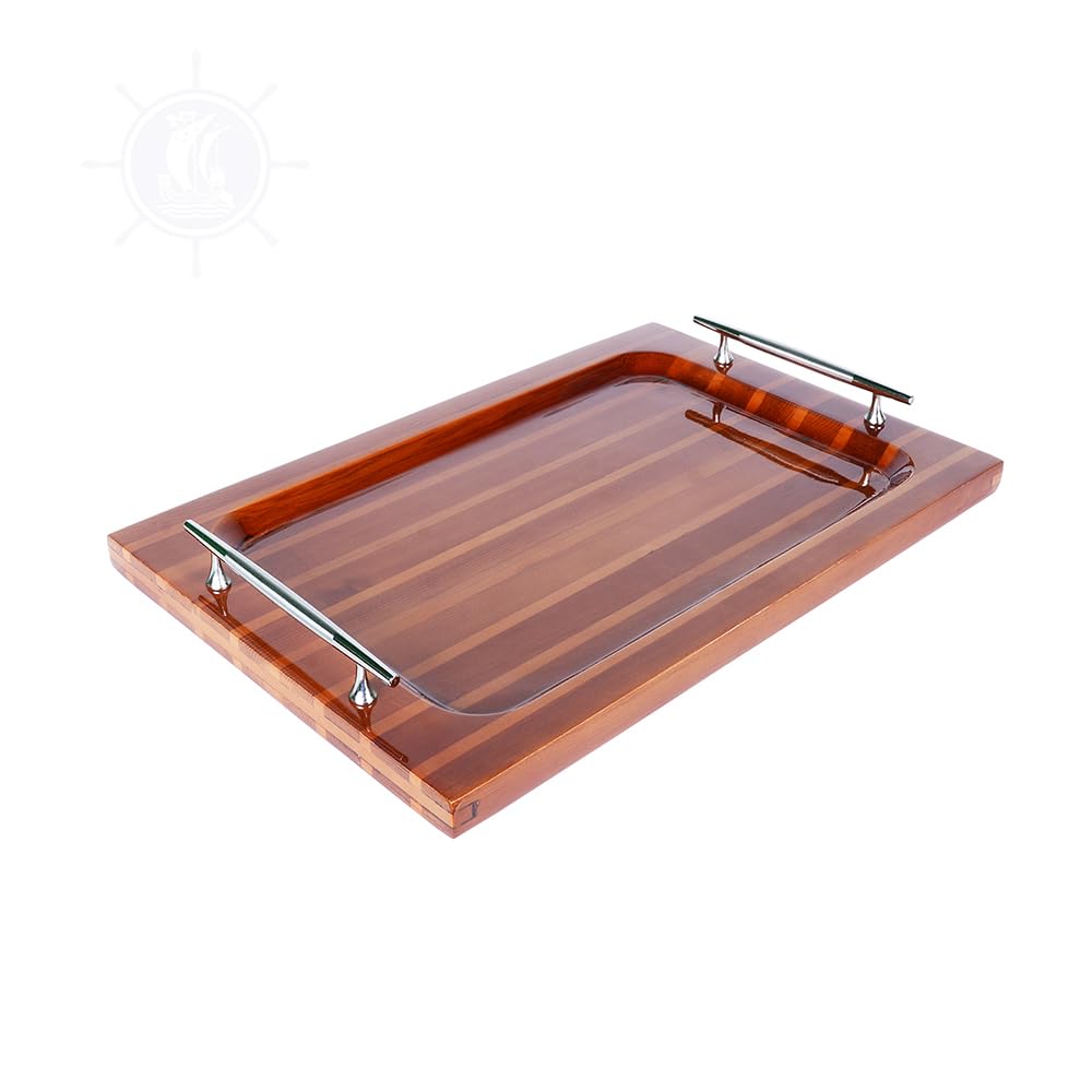 Chris Craft Nautical-Inspired Rectangular Cedar Serving Tray
