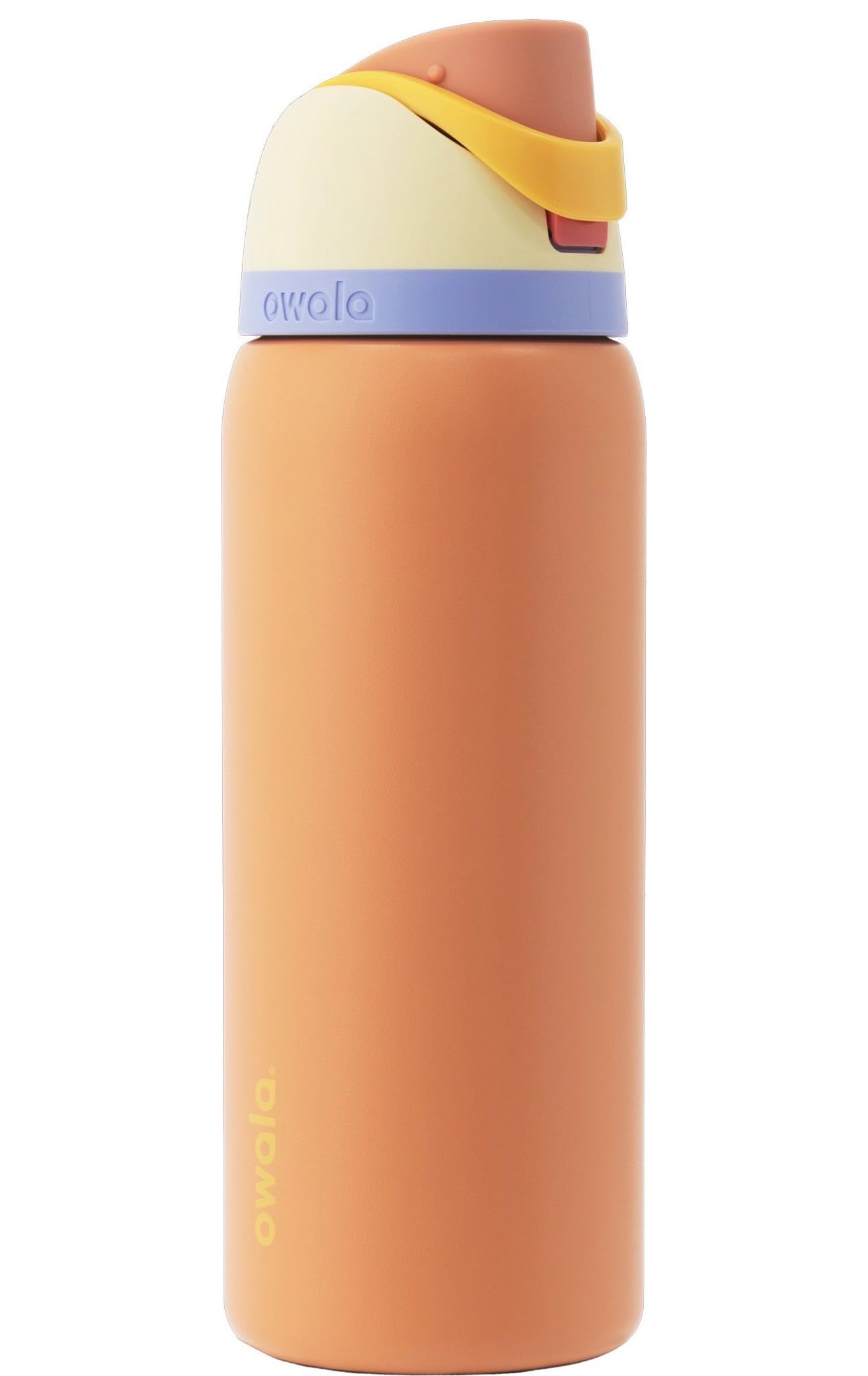 Owala FreeSip Stainless Steel Water Bottle, Lemon Meringue, 32 oz