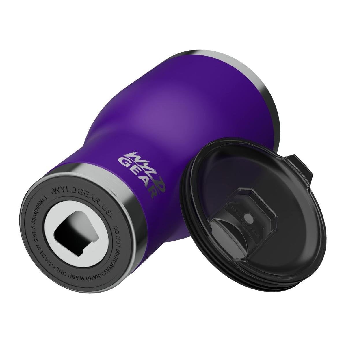 Wyld Gear Tumbler - Stainless Steel, Vacuum Insulated Travel Mug With Lid - 30Oz Purple