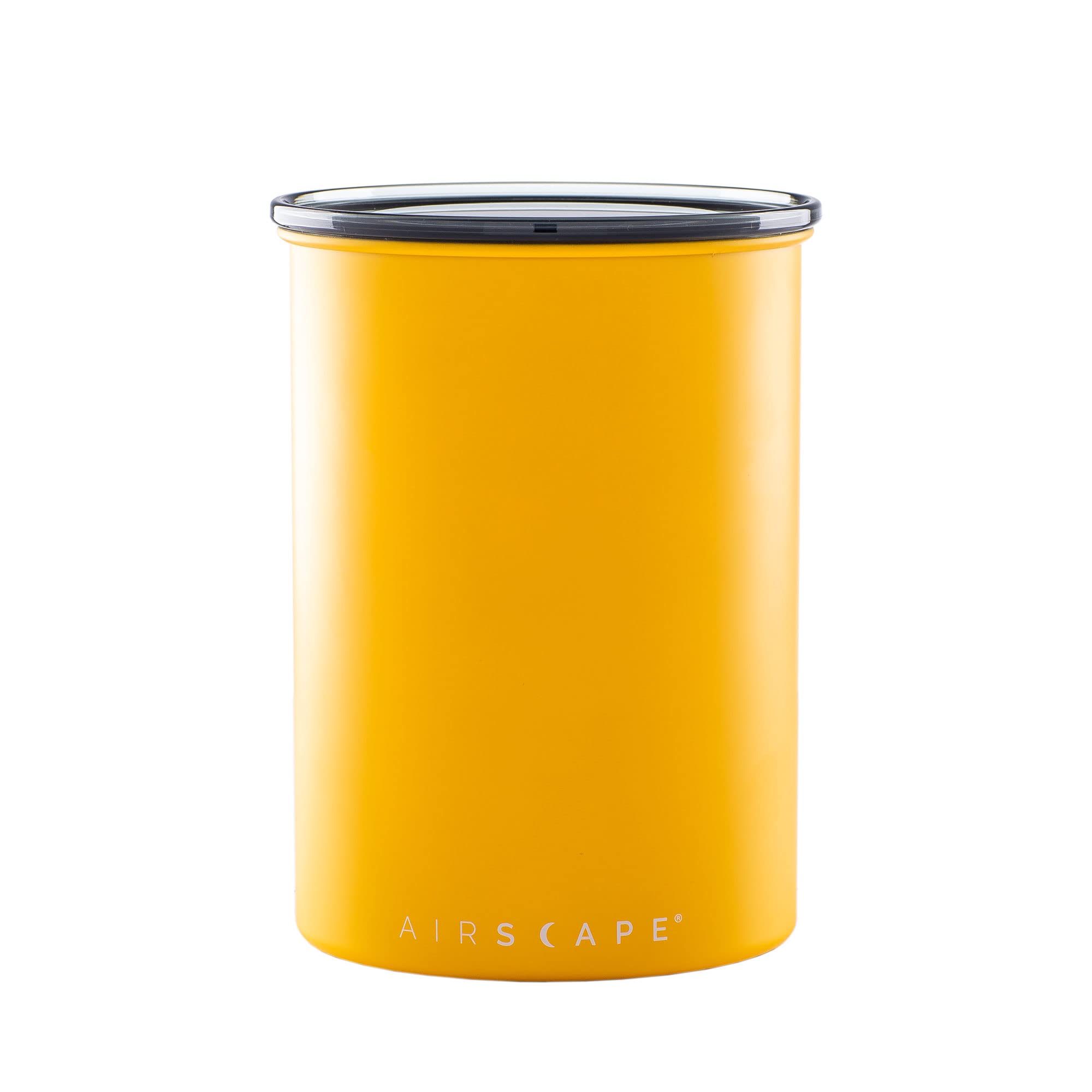 Planetary Design Airscape Stainless Steel Coffee Canister | Food Storage Container | Patented Airtight Lid | Push Out Excess Air