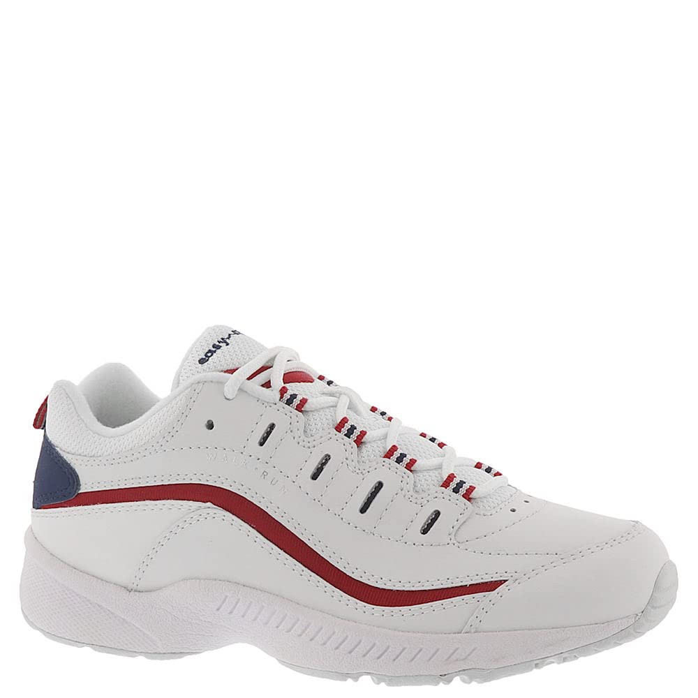 Easy Spirit Womens Romy Sneaker, Whitered, 7 Wide