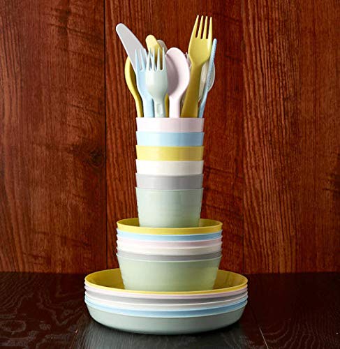Ikea 204.613.78 Kalas Pack Of 6 Plastic Bowl Dishes Multi Coloured Pastel