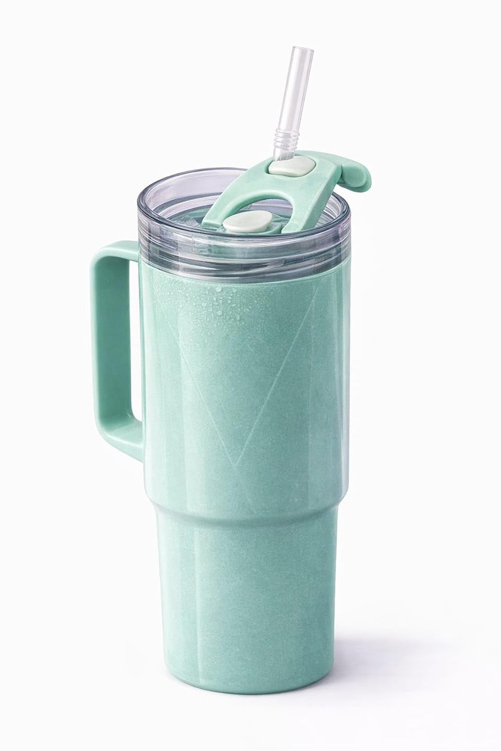 Hastarth Enterprises 40 Oz Tumbler With Handle And Straw Lid, 2In1 Lid (Straw/Flip), Vacuum Insulated Travel Mug For Hot And C