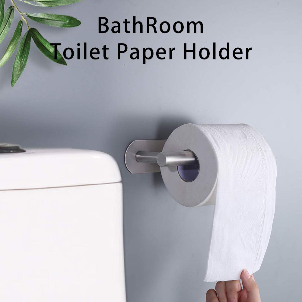 DGWHYC 3M Toilet Paper Holder no Drilling for Bathroom and Washroom  SUS304 Stainless Steel Brushed Nickel (Silver)  DG-TPA22