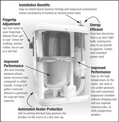 Westbrass D271-Nl-26 Velosah 9'' 1-Handle Hot Water Dispenser Faucet (Tank Sold Separately), Polished Chrome