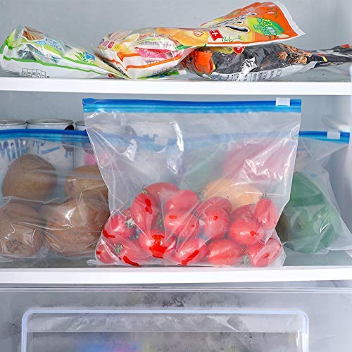 Rabbonix Ziplock Food Storage ReUsable Bag Safe For Freezer & Refrigerator | Small |10 Pcs (Clear)(Polyethylene)