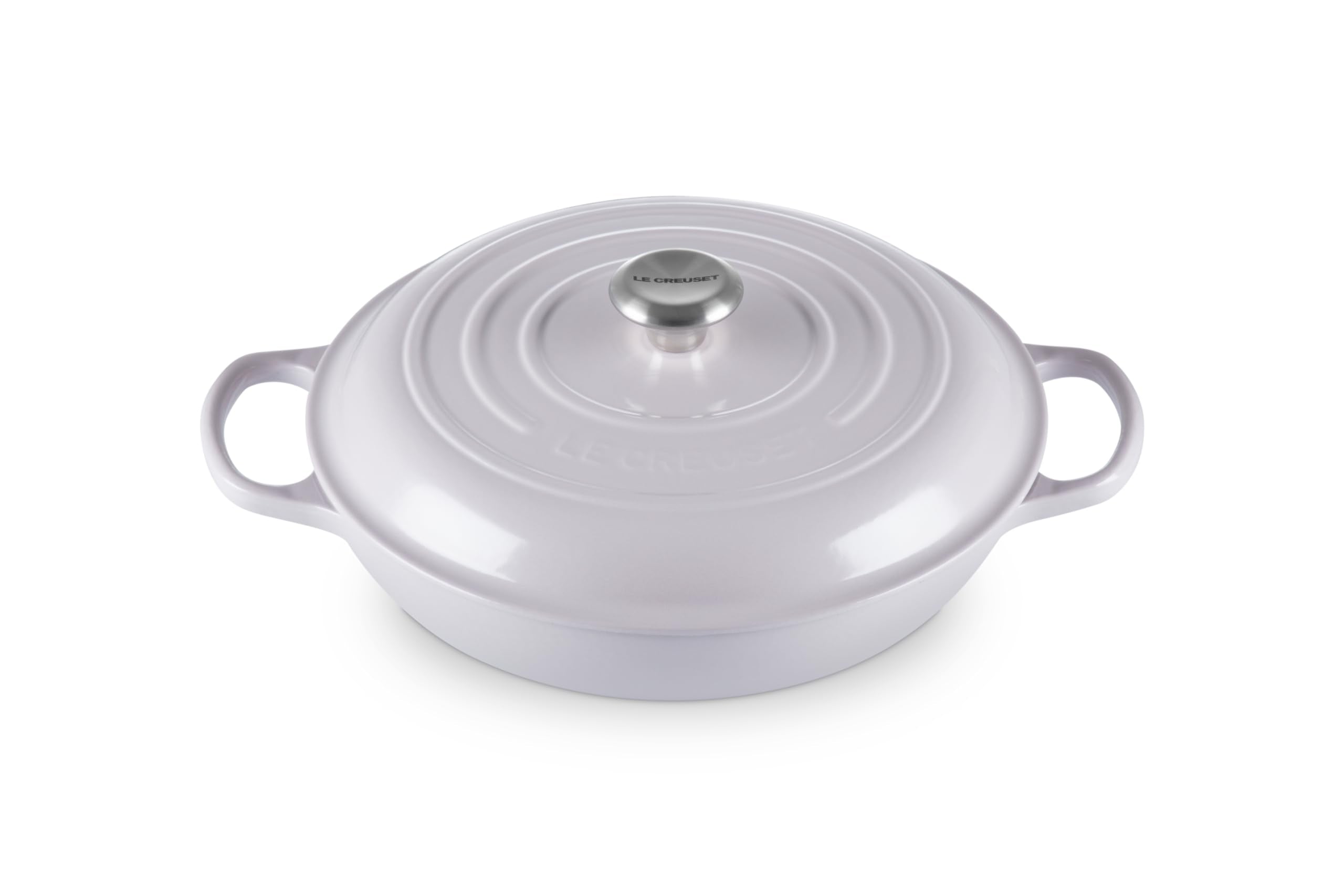 Le Creuset Enameled Cast Iron Signature Braiser, 3.5 Qt., Shallot