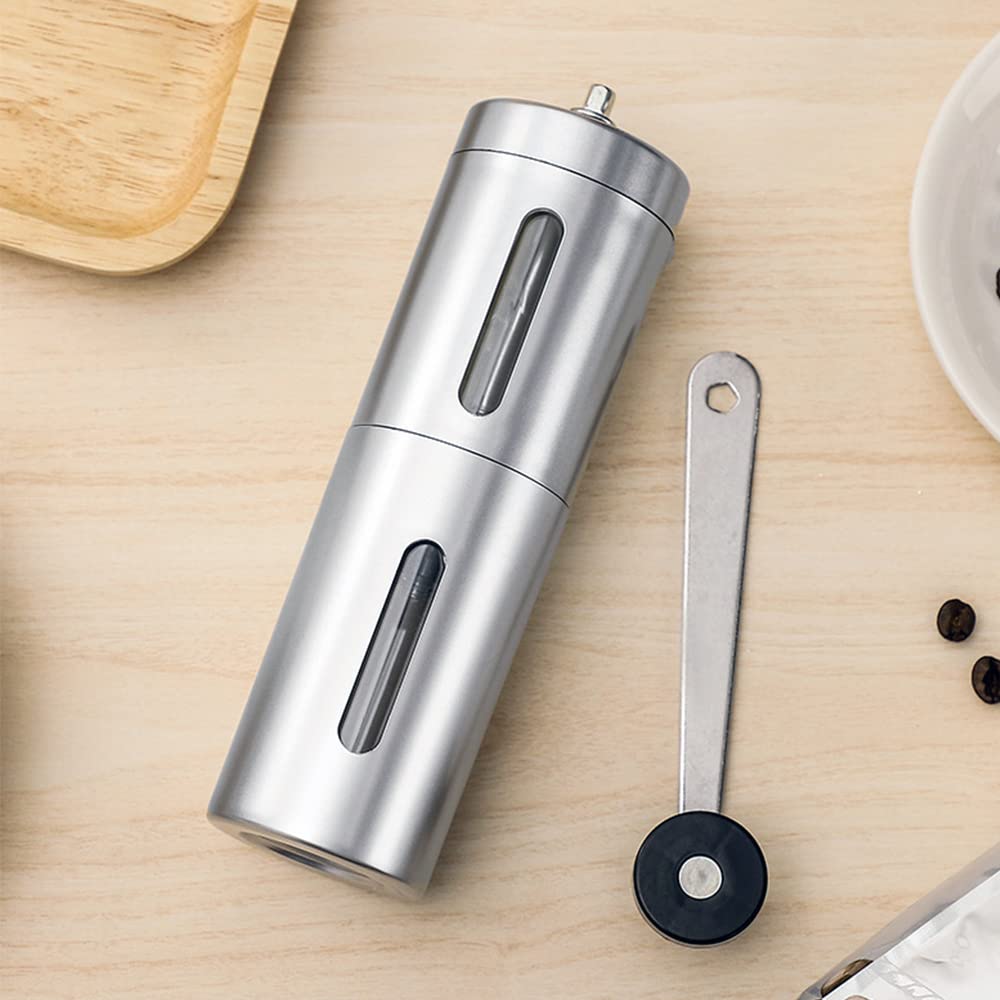 Manual Coffee Grinder, Stainless Steel Hand Coffee Grinder With Conical Burr, Portable Straight Handle Coffee Bean Grinder For H