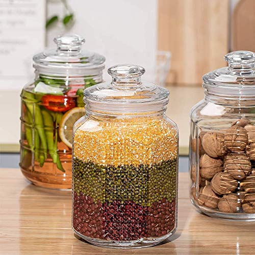 Shs Sales Glass Kitchen Jar 2000 Ml, 2 Pieces, Transparent