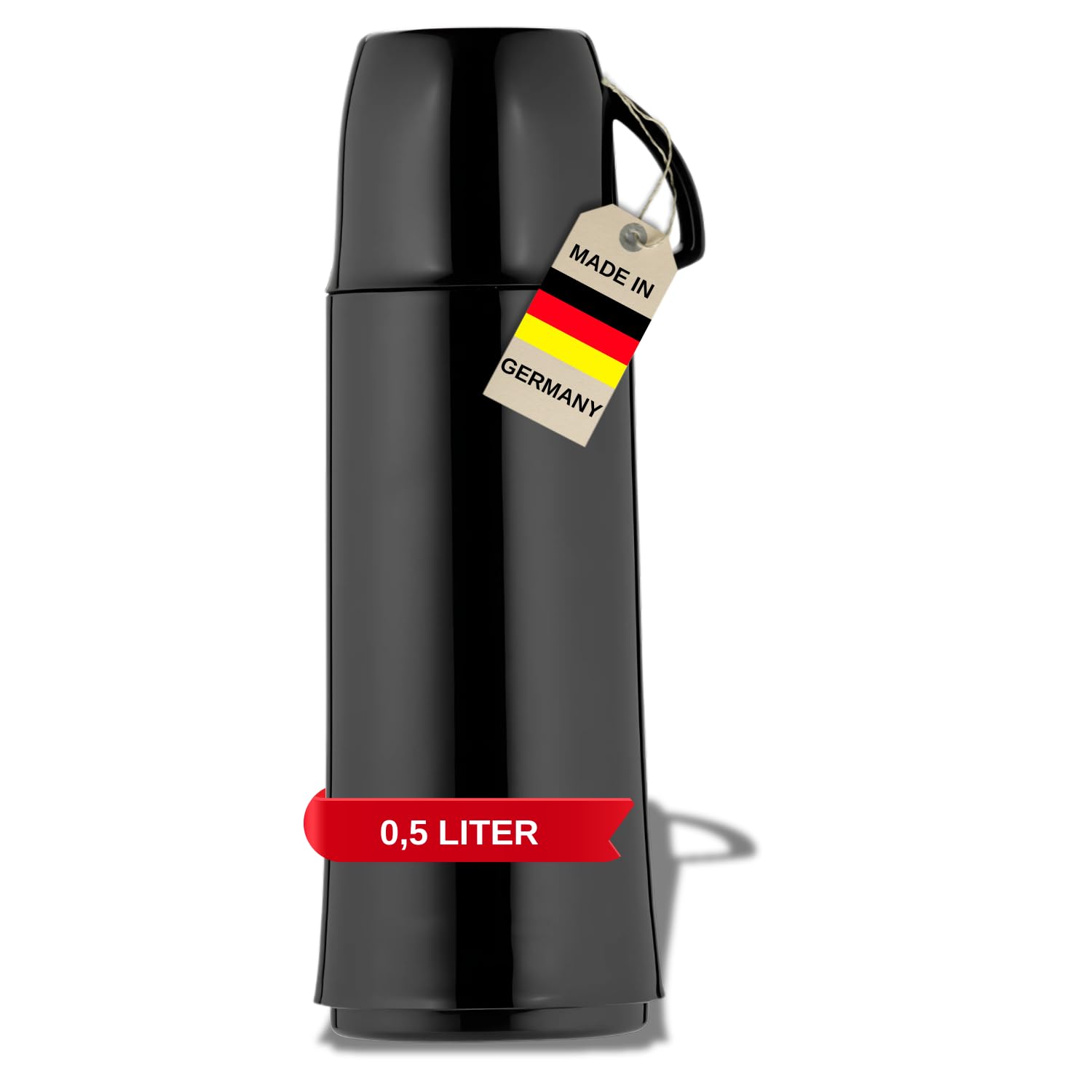 Helios Elegance Insulated Bottle Black 0.5 Litre