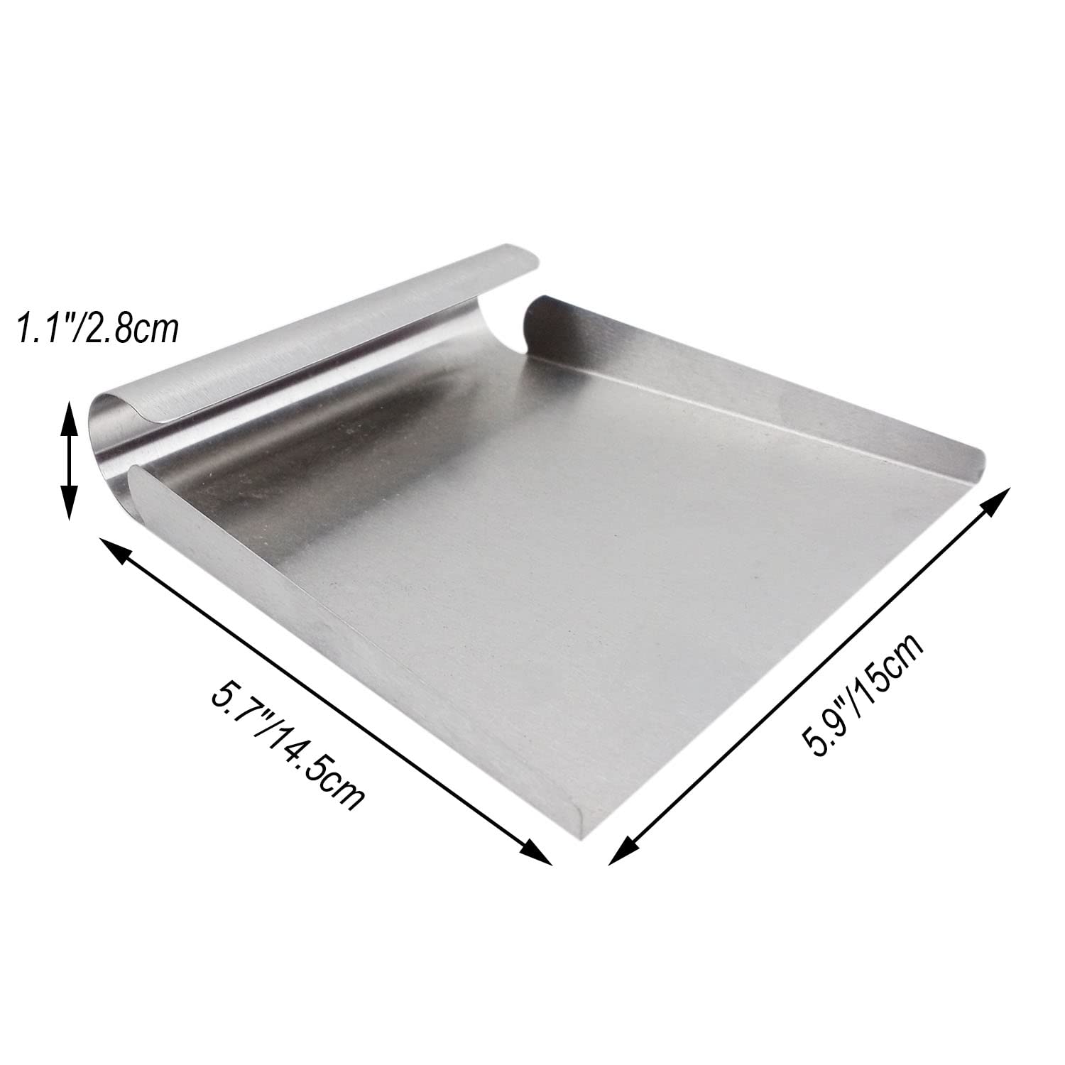 Proshopping Stainless Steel Scooper For Food, Large One-Piece Cast Square Food Scoop With Sides, 5.9 Inch Metal Ice Scooper, Cut