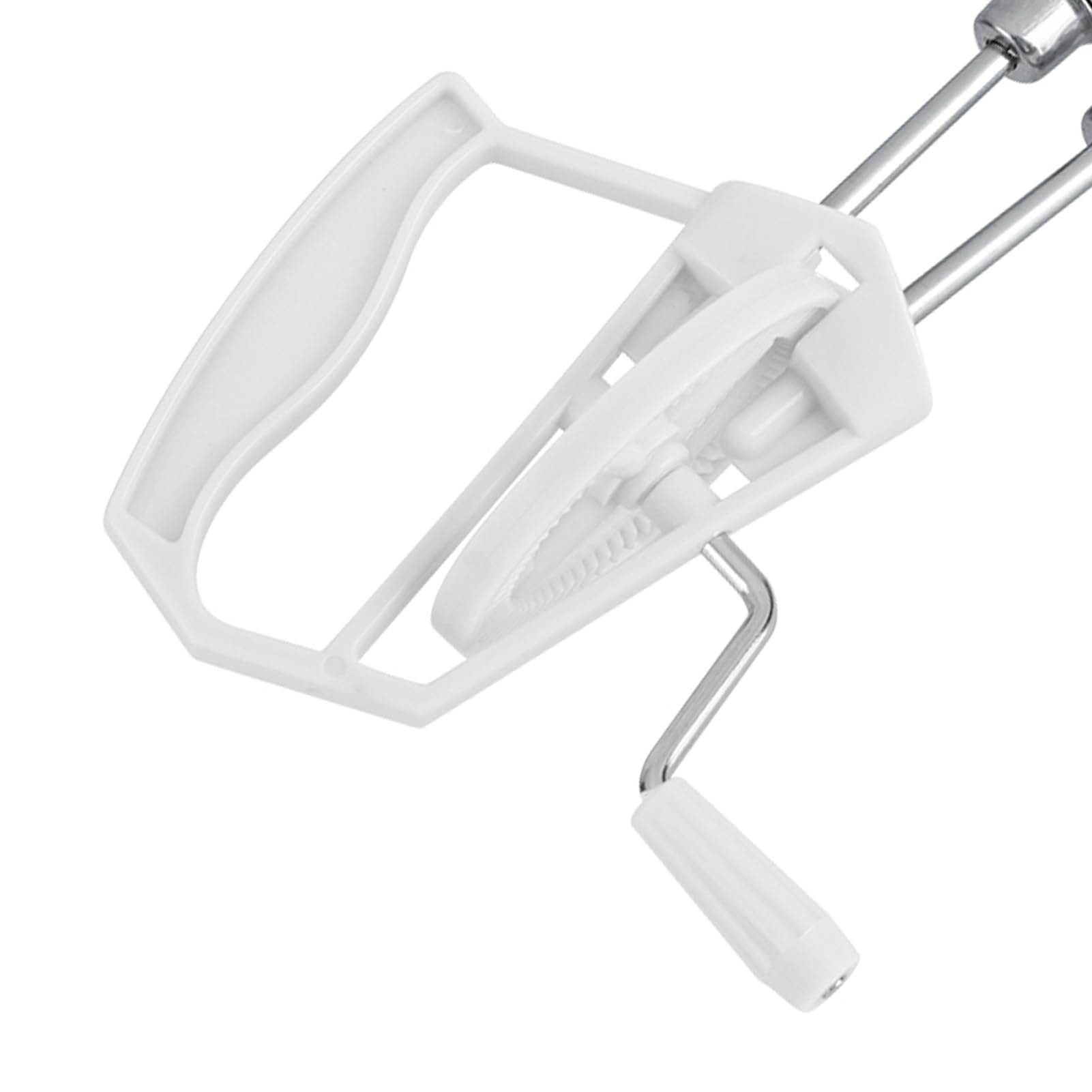 Gloglow Stainless Steel Rotary Hand Whip Whisk Egg Beater Mixer Cooking Tool Kitchen, White