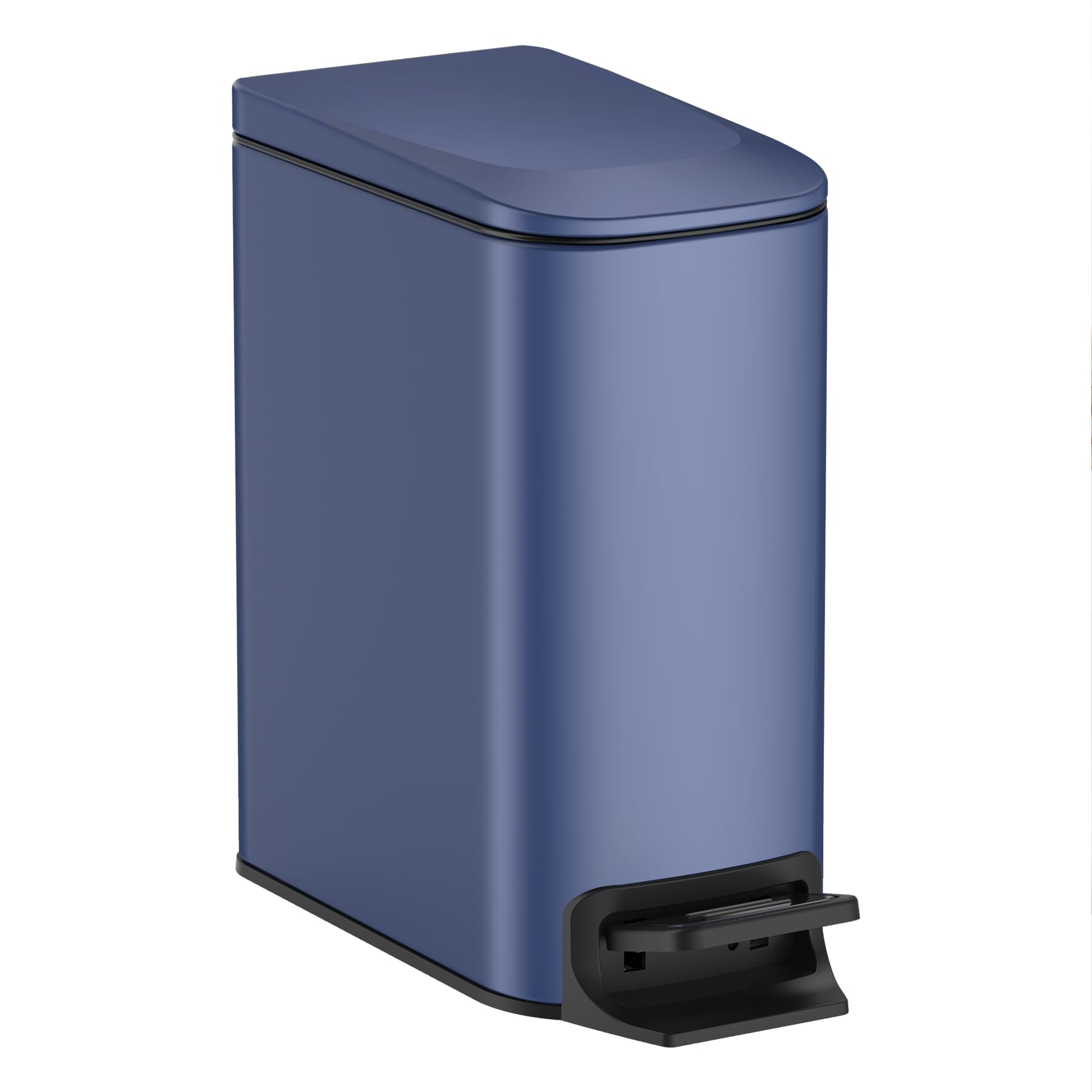 TIPGO Slim Bathroom Trash Can with Lid Soft Close, Step Pedal, 6 Liter / 1.6 Gallon Stainless Steel Trash Bin, Small Garbage Can