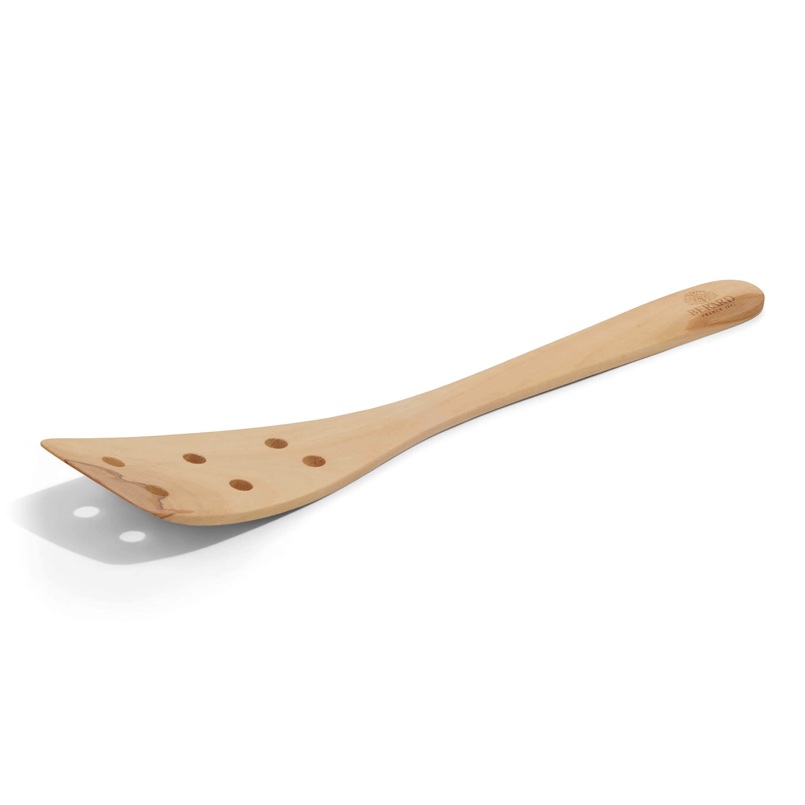 Berard Olivewood Contour Curved 6 Holes, 30Cm/12In Spatula, 12In, Wood