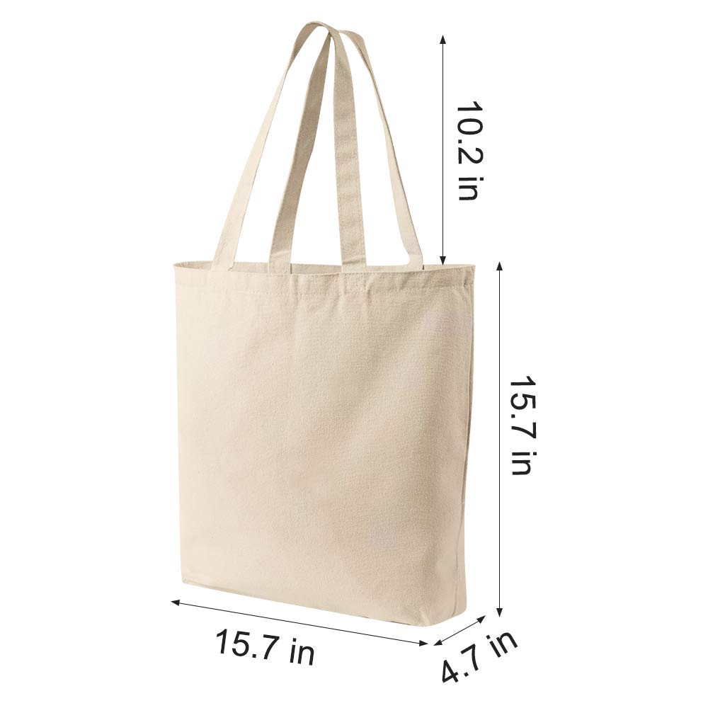 2 Pcs Tote Bags Multi-Purpose Reusable Blank Canvas Bags Use For Grocery Shopping Bags,Diy Gift Bags