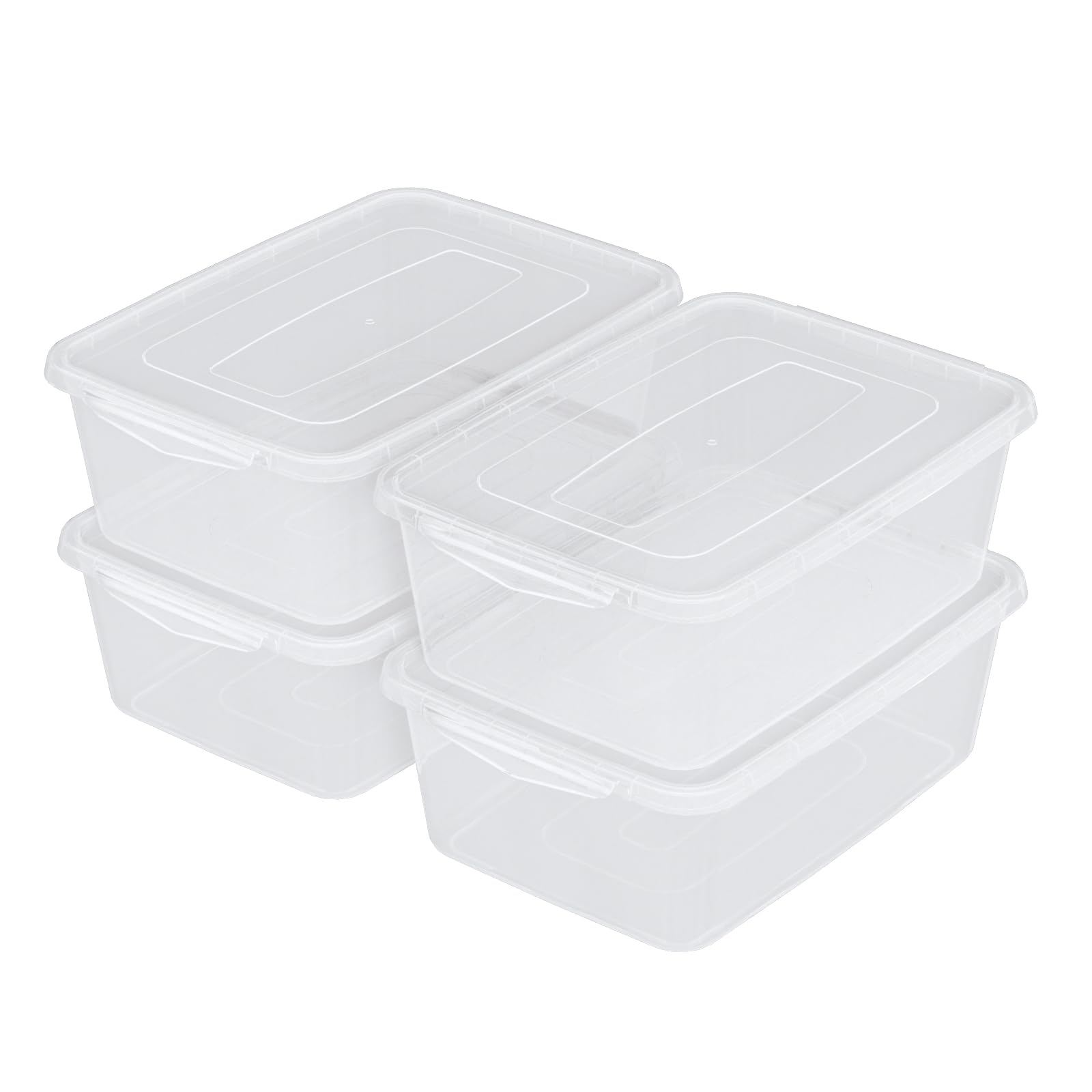 Udotry 6.5 L Dough Proofing Box With Lid, Clear Food Storage, 4Pack