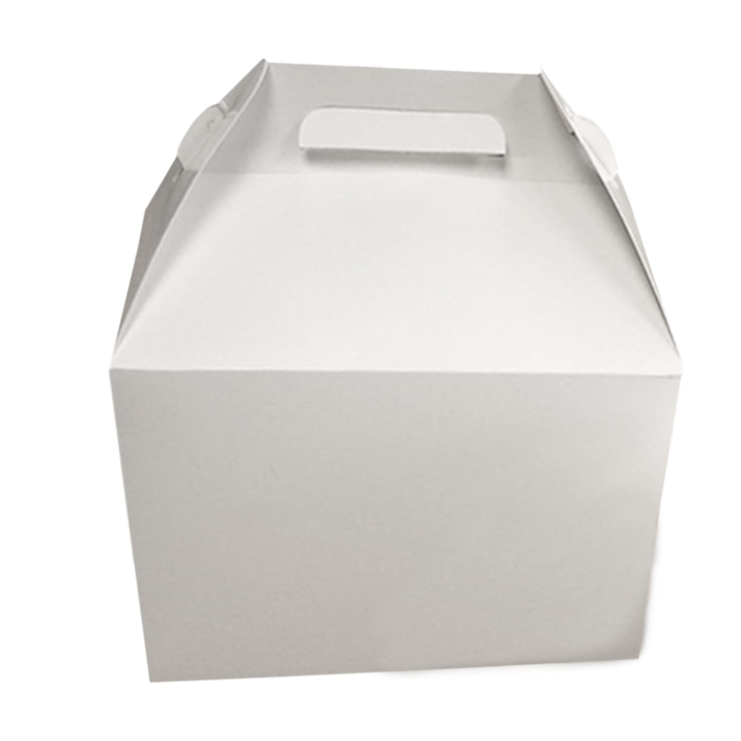 FC Meyer Packaging MeyerBarn White Glossy Chicken Gable Boxes with Handles, Durable Cardboard Food Take Out Cartons, Barn Style 