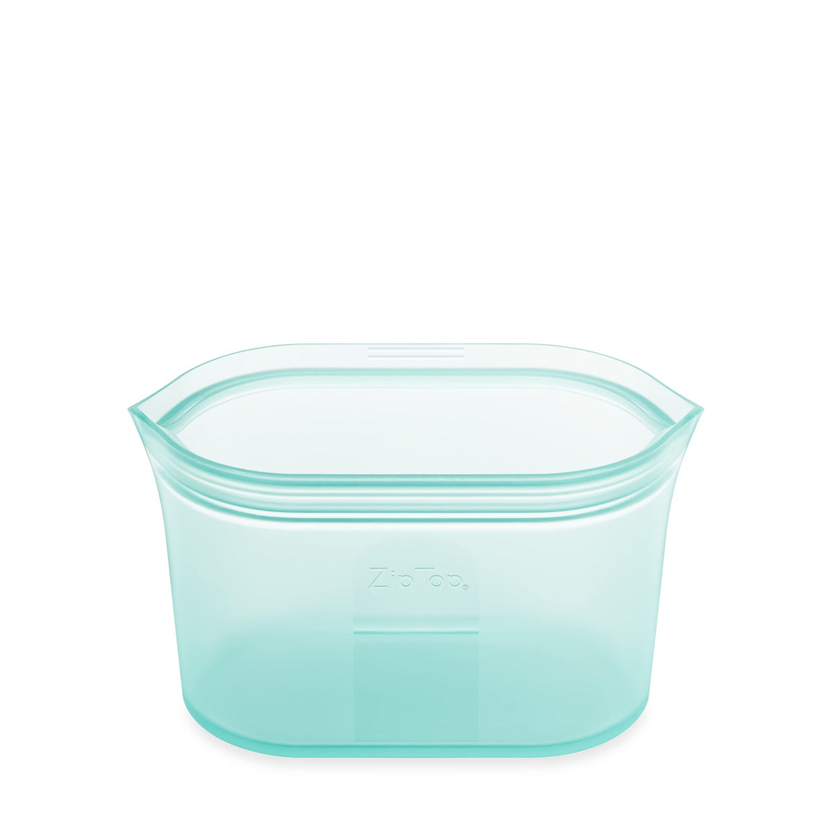 Zip Top Reusable Food Storage Bags | Medium Dish [Teal] | Silicone Meal Prep Container | Microwave, Dishwasher And Freezer Safe