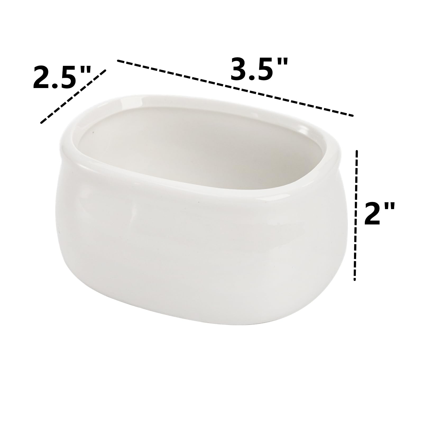 Dicunoy Set Of 6 Sugar Packet Holder, Ceramic Sugar Caddy For Sweetener, Classic Restaurant White Tea Bag Organizer Bowl Storage