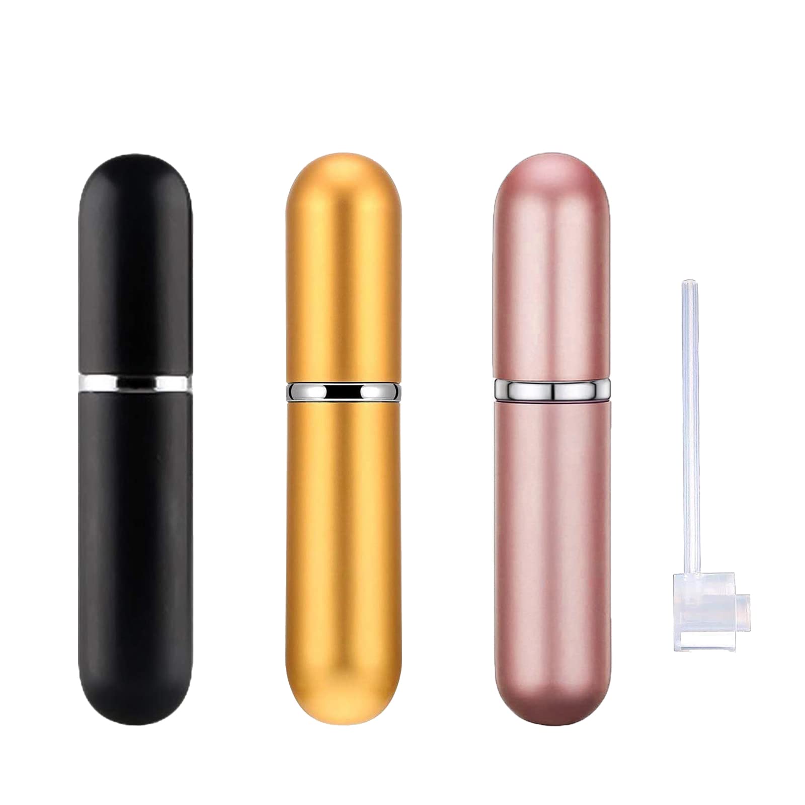 Shxxyljh Spray Bottle Pink Black Yellow Bottle Travel Refillable, Portable Mini Refillable Atomizer 5Ml, Little Perfume Spray Bo