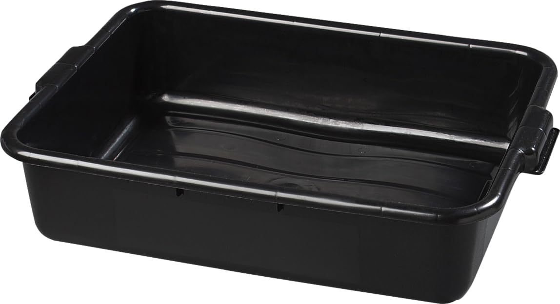 Carlisle FoodService Products 4401003 Comfort Curve Bus/Utility Box, 20 Length x 15 Width x 5 Height, Black (Pack of 12)