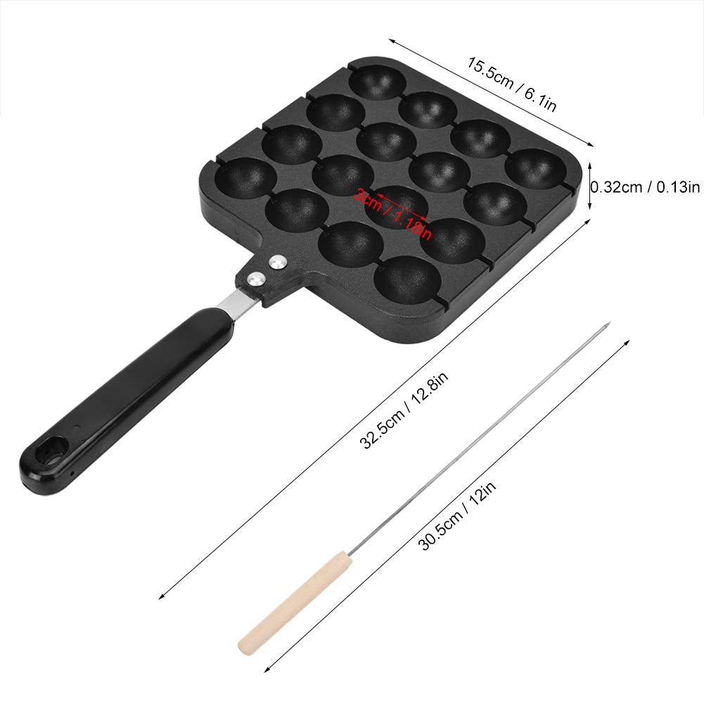 Haofy Takoyaki Grill Pan, Non-Stick Takoyaki Maker 16-Grid Takoyaki Baking Applied On Electric Oven Or Gas Stove