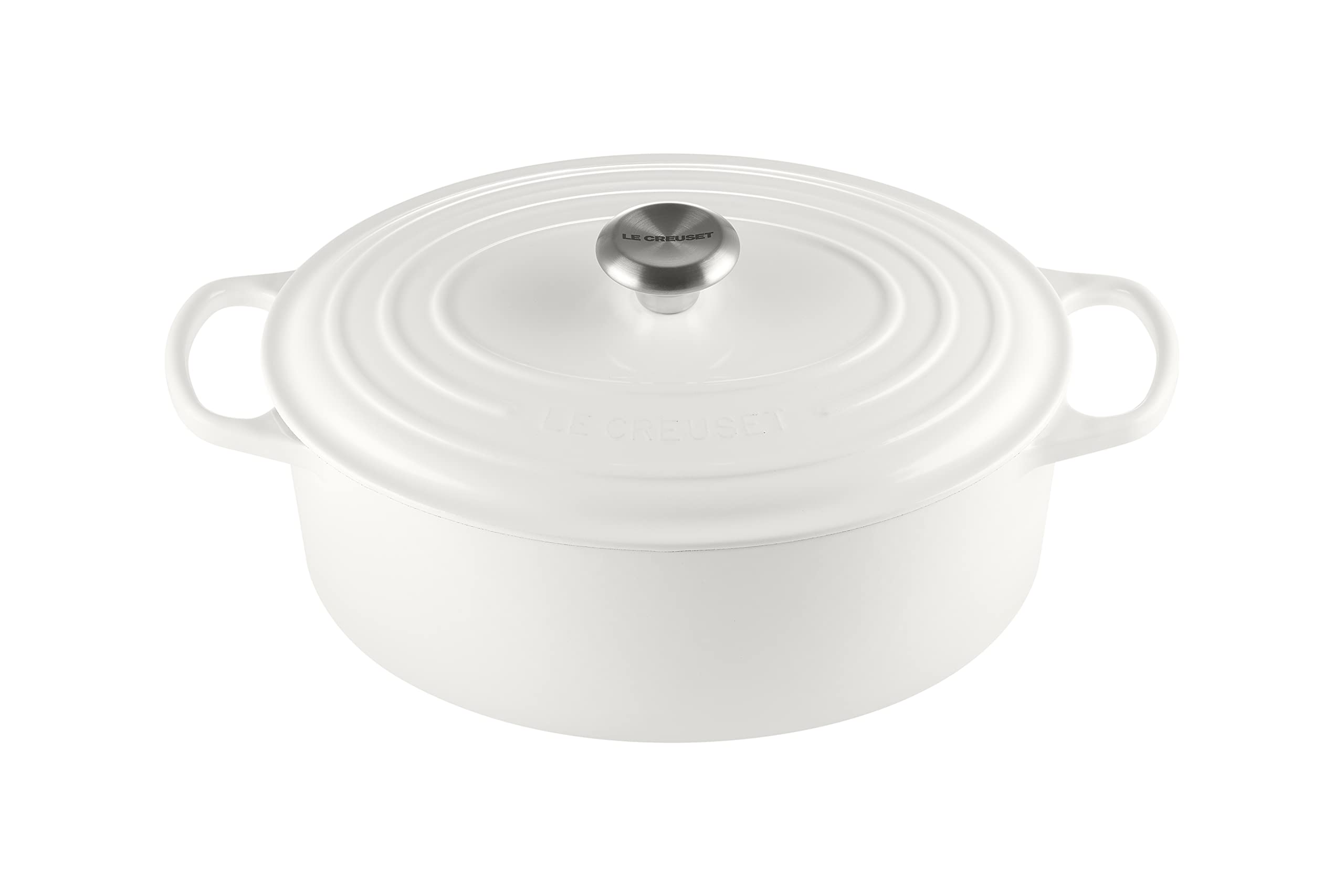 Le Creuset Enameled Cast Iron Signature Oval Dutch Oven, 6.75 Qt., White