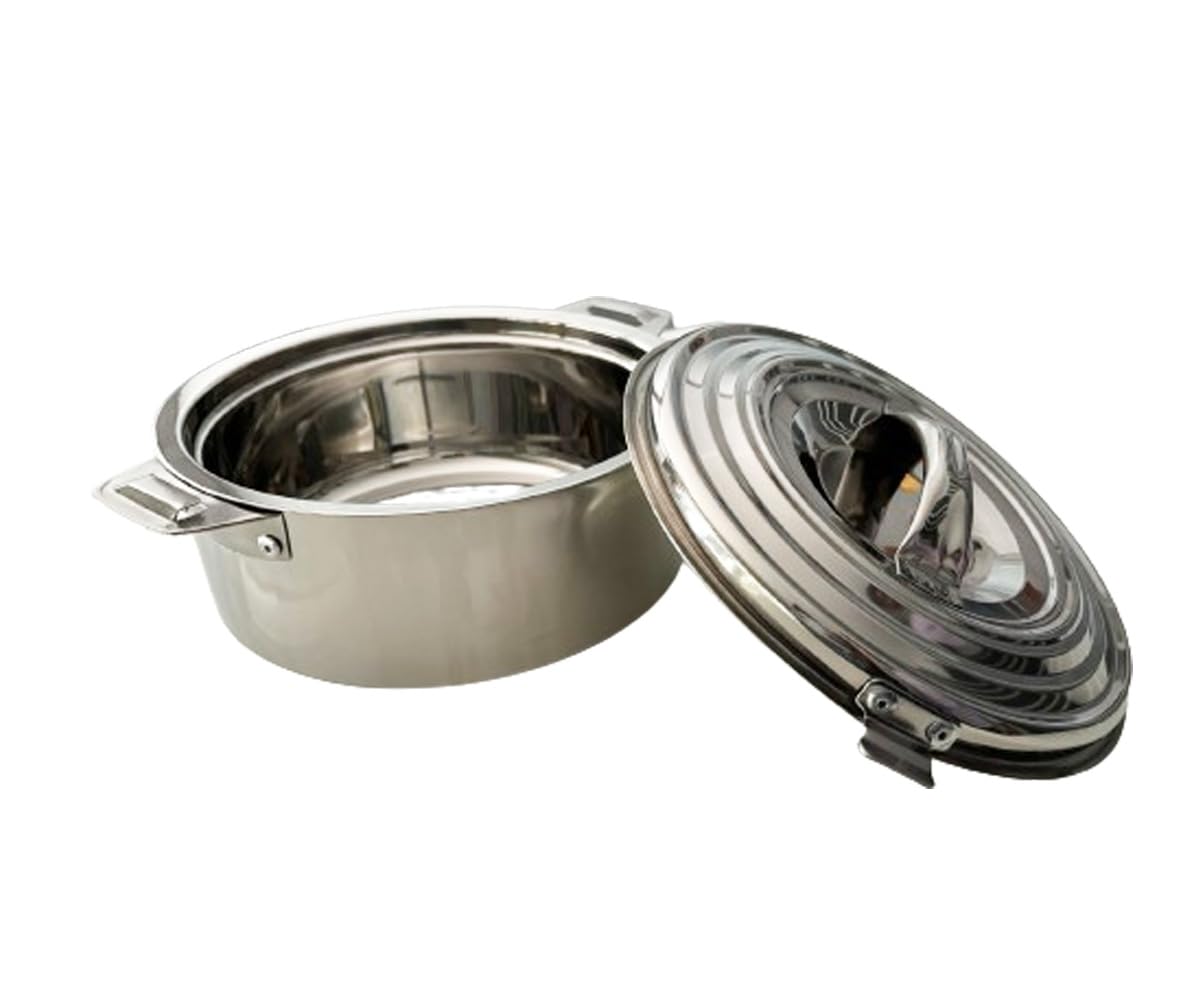Satre Online And Marketing Insulated Stainless Steel Hot Pot Casserole Handi 1500 Ml, Stainless Steel Serving Pot Handi