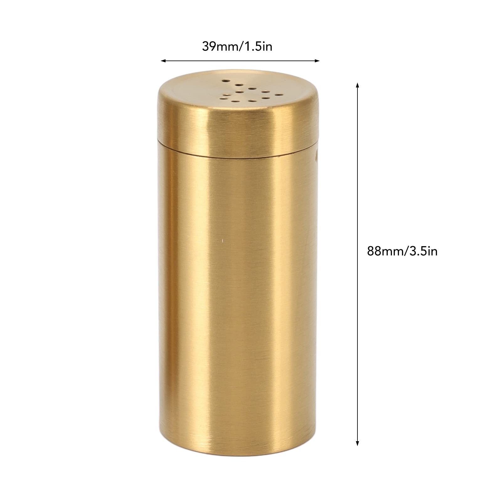 Chiciris Salt And Pepper Shaker, 2 Packs Stainless Steel Spice Shaker Gold Salt Container With Fine Mesh, Small Kitchen Gadgets,