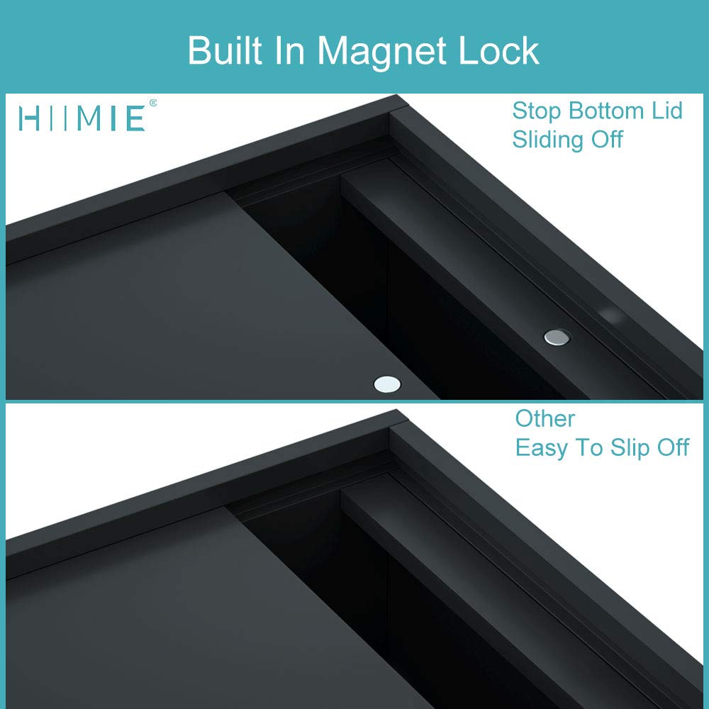 Hiimiei Acrylic Tissue Box Cover Tissue Holder Napkin Dispenser For Home Office Restaurant-Black