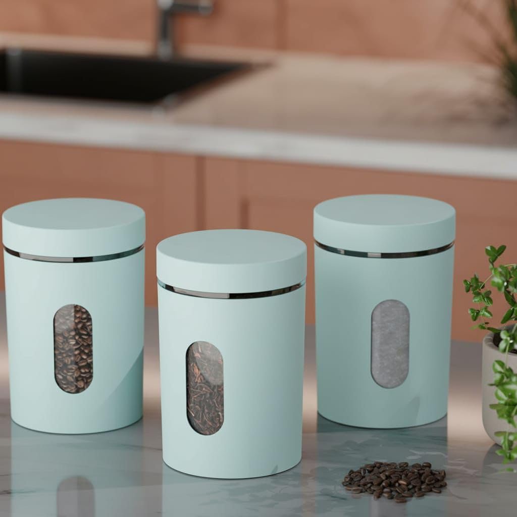Xmart India Airtight Kitchen Storage Containers Stackable FoodGrade Plastic Jars, Masala Dabba For Spices, Tea, Coffee & Sugar 
