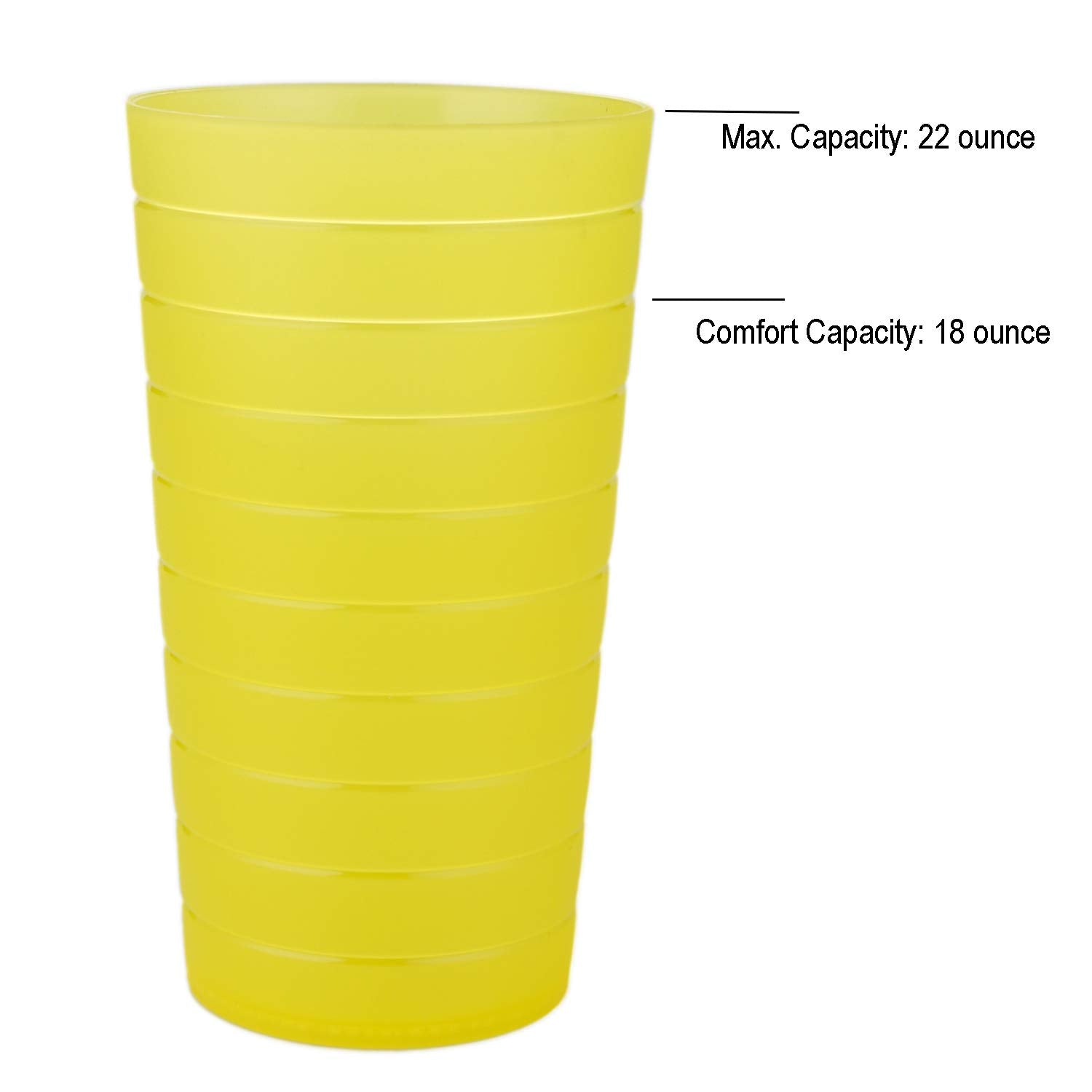 Yuyuhua 22-Ounce Plastic Tumblers Unbreakable Bpa Free Dishwasher Safe Set Of 12 In Multicolors Reusable Drinking Cups