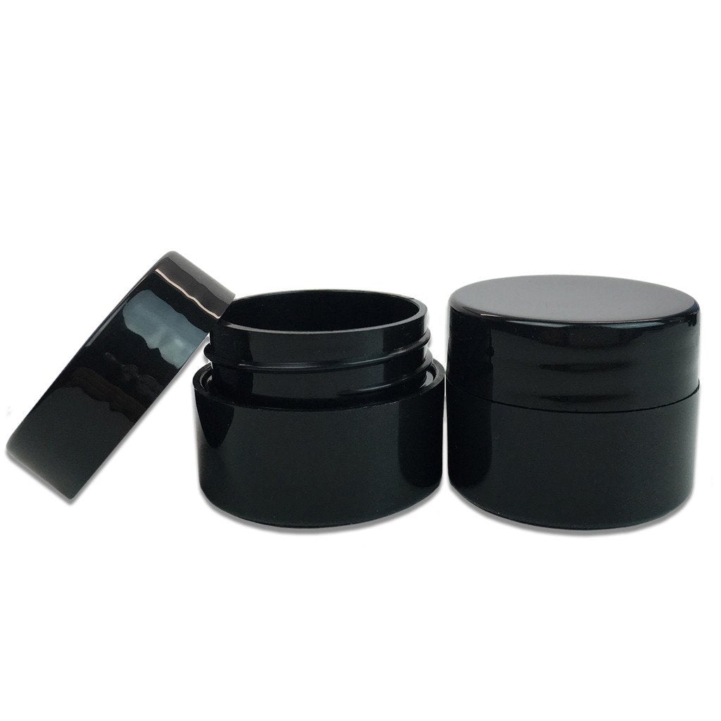Beauticom 36 Pieces 7G/7Ml (0.25Oz) Black Sturdy Thick Double Wall Plastic Conatiner Jar With Foam Lined Lid For Scrubs, Oils, S