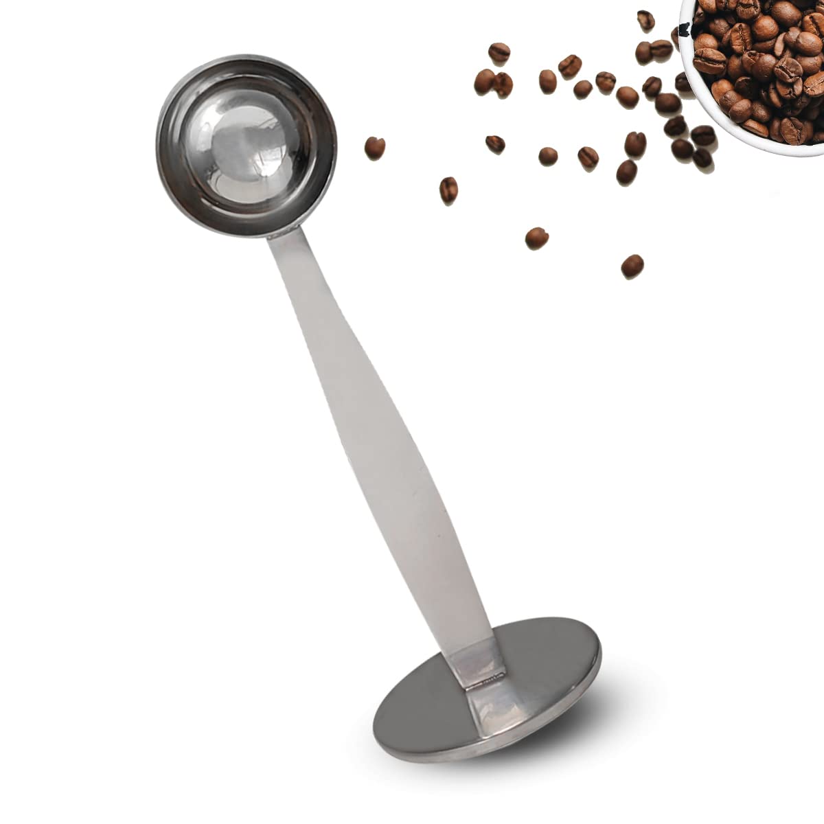2-In-1 Coffee Scoops, 304 Stainless Steel Tablespoon Measure Spoon, With Pressed Bottom For Coffee Bean Press Coffee Grinding Pr
