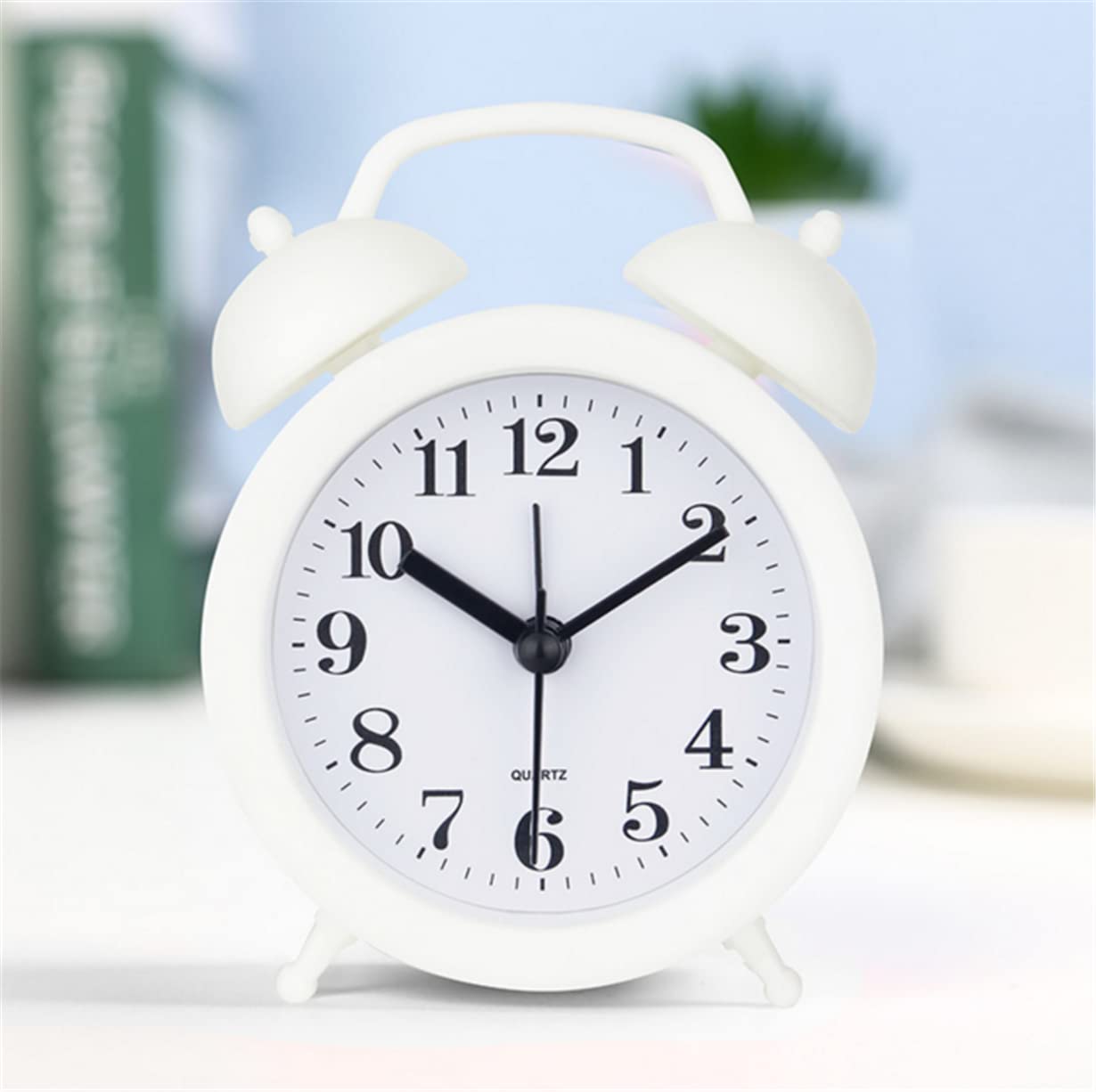 TXY Kids Alarm Clock - Double Bell Classic Home Cute Battery Operated Analog Mini Round Bedside Desk Kid Gifts Children s Studen