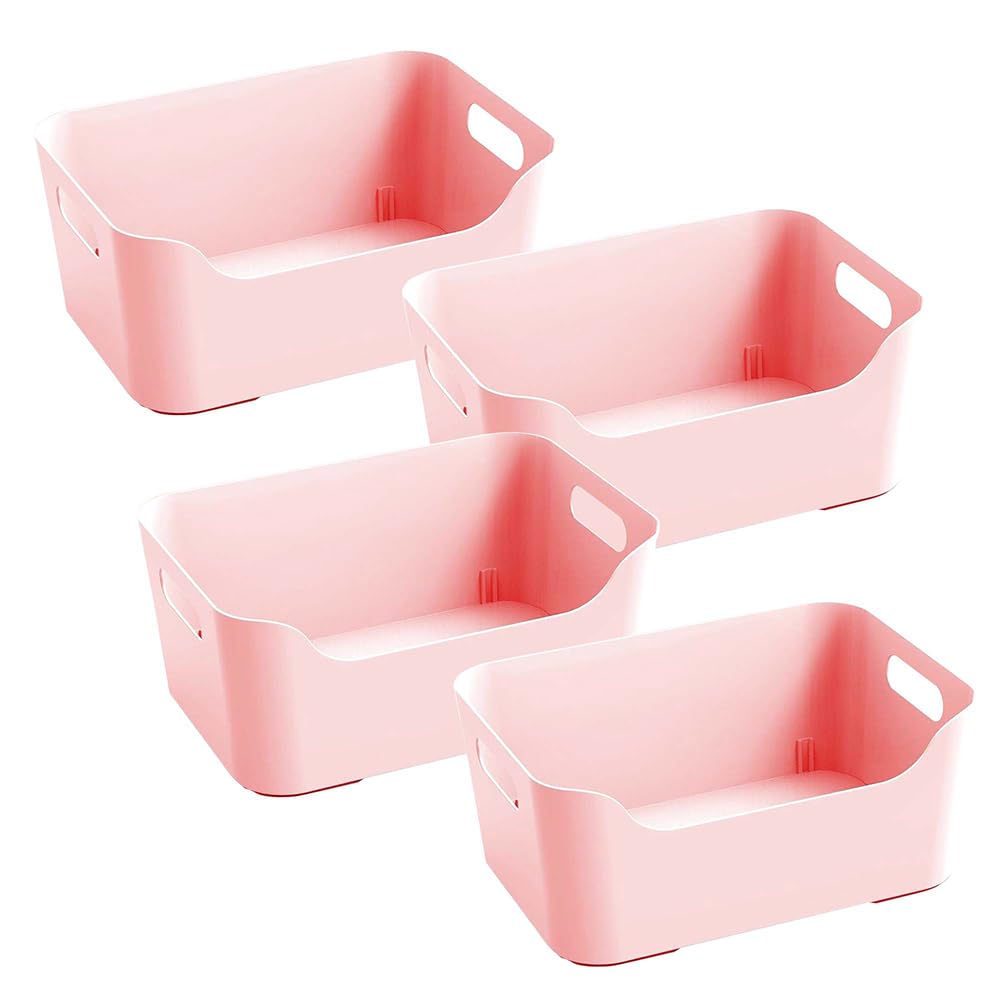 KOLORR Jolly Plastic Medium Basket with Handle for Storage Box| Multipurpose Light Weight Plastic Baskets organiser for Clothes