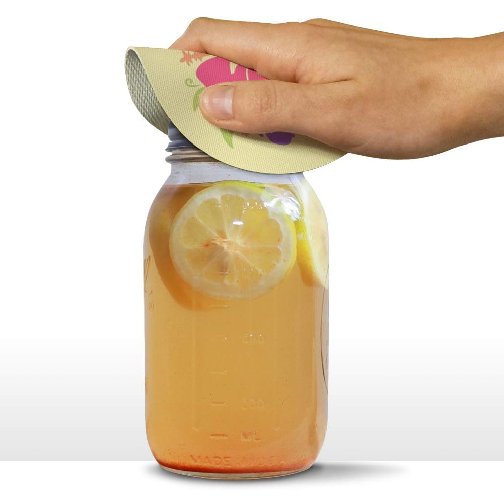 Personalized Custom 1 Line Hibiscus Flowers Tropical Round Rubber Non-Slip Jar Gripper Lid Opener