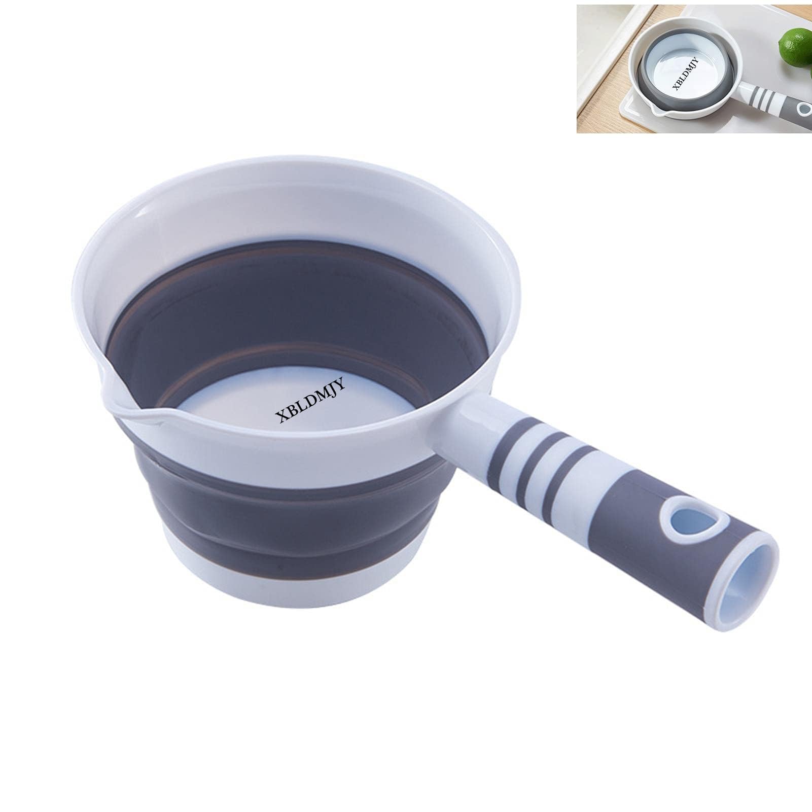 Xbldmjy Collapsible Water Dipper,Folding Water Ladle,Collapsible Water Scoop,Foldable Spoon, Used In Kitchen, Garden, Bathroom.(