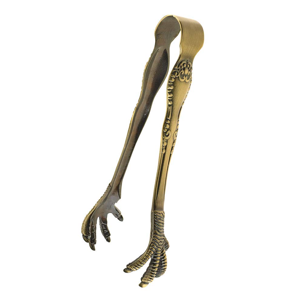 Barfly Talon Ice Tong  Antique Brass