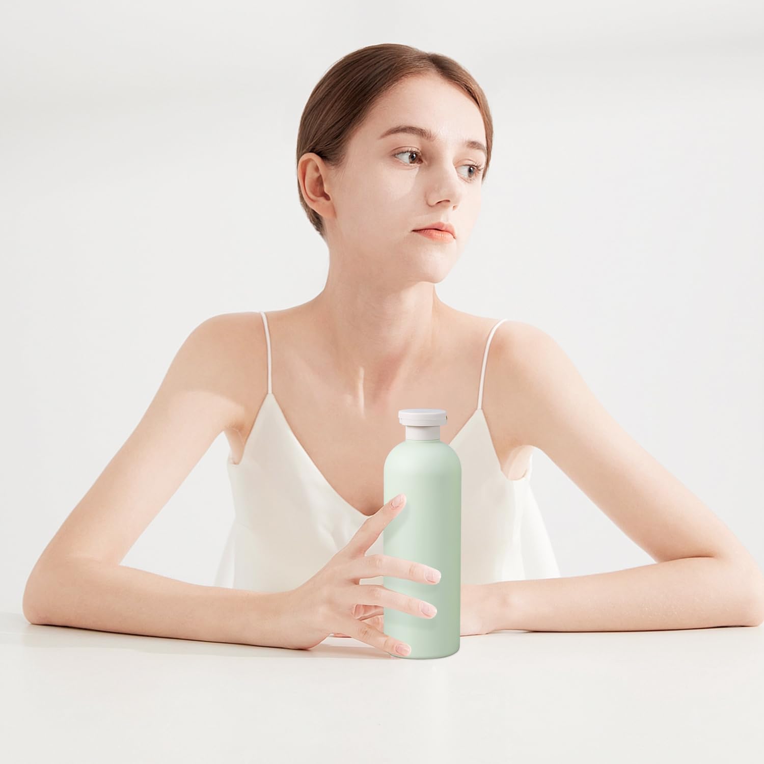 Umetass 8.8 Oz Plastic Travel Shampoo Bottles, Refillable Flip Cap Squeeze Bottles For Toiletries, Large Leakage-Proof Travel Sh