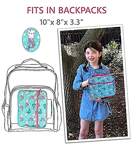 Lunch Bag For Girls With Water Bottle And Ice Pack, Cute Lunch-Box For Toddler Daycare Pre-School, Kids Container For Lunches Sn