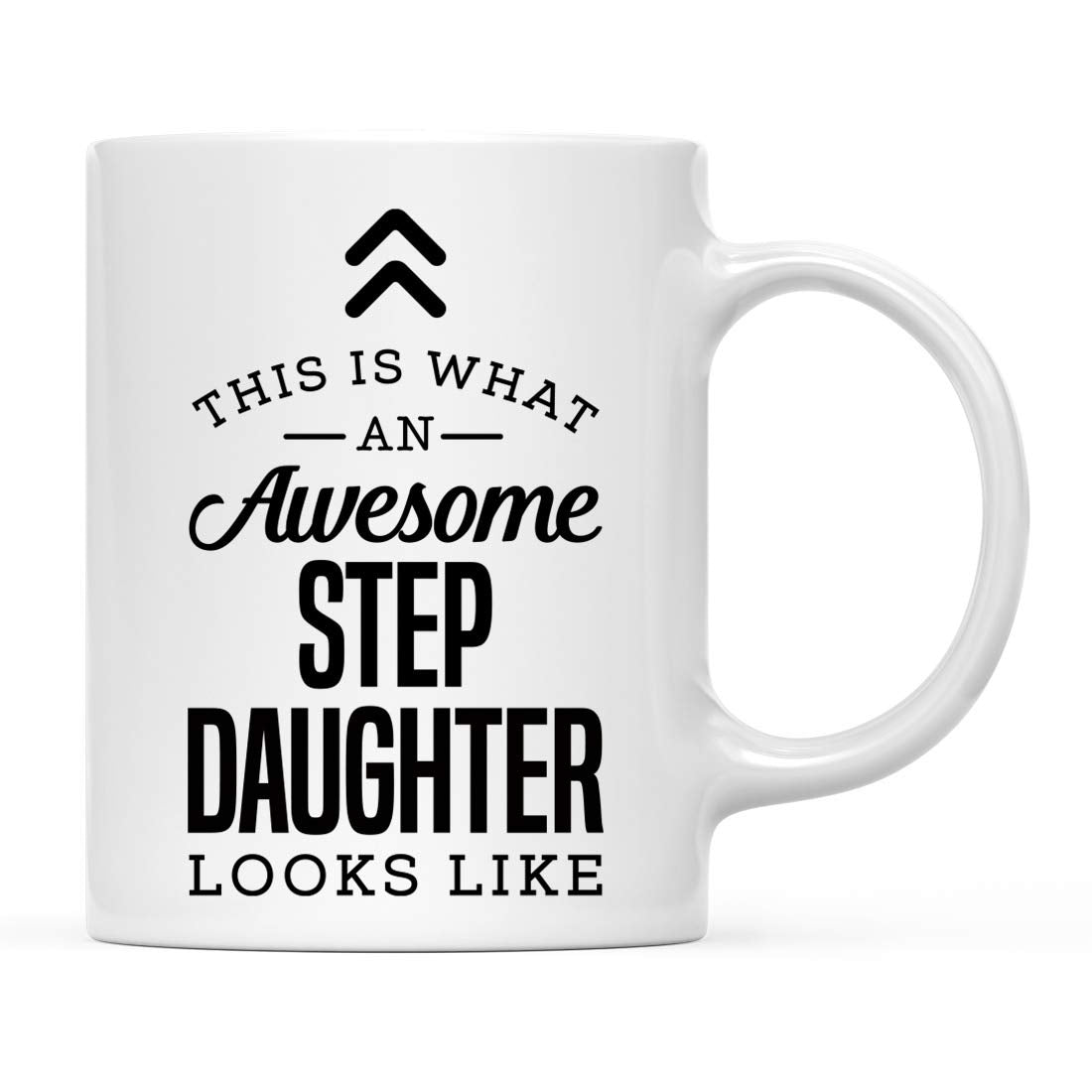 Andaz Press 11oz. Ceramic Coffee Tea Mug Gift, This is What an Awesome Step Daughter Looks Like, 1-Pack, Birthday Gift Ideas Cow