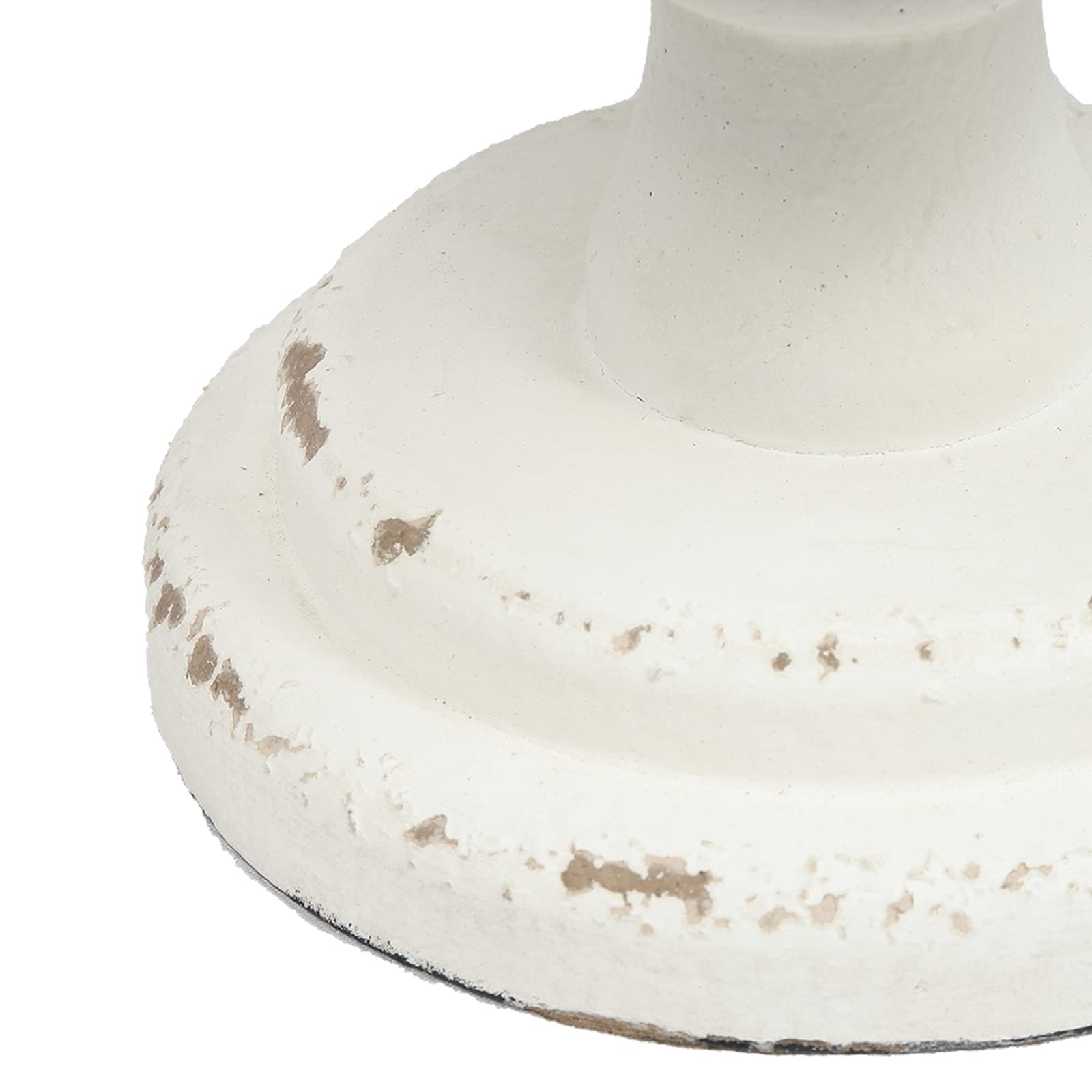 Rustic White Wood Pedestal Tray Stand For Table Decoration,Round Distressed Finished Cake Stand Dessert Table Display,Farmhouse