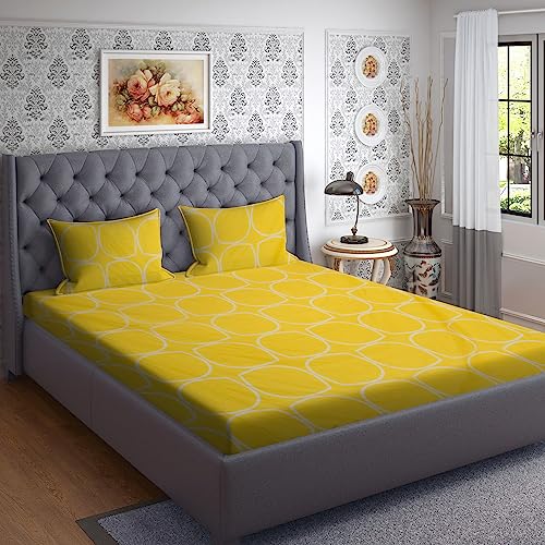 Cozy Furnish Soft Brushed Microfiber Cotton Double Bedsheet With 2 Pillow Covers Bedsheet 90X100(Inches) Pillow Covers 17X27(Inc
