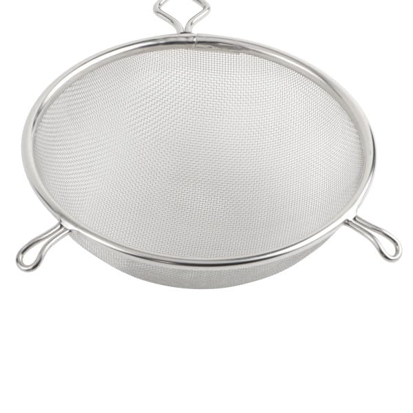 Goodcook Good Cook 6-Inch Strainer Aluminum Mesh, Medium, Black & Silver