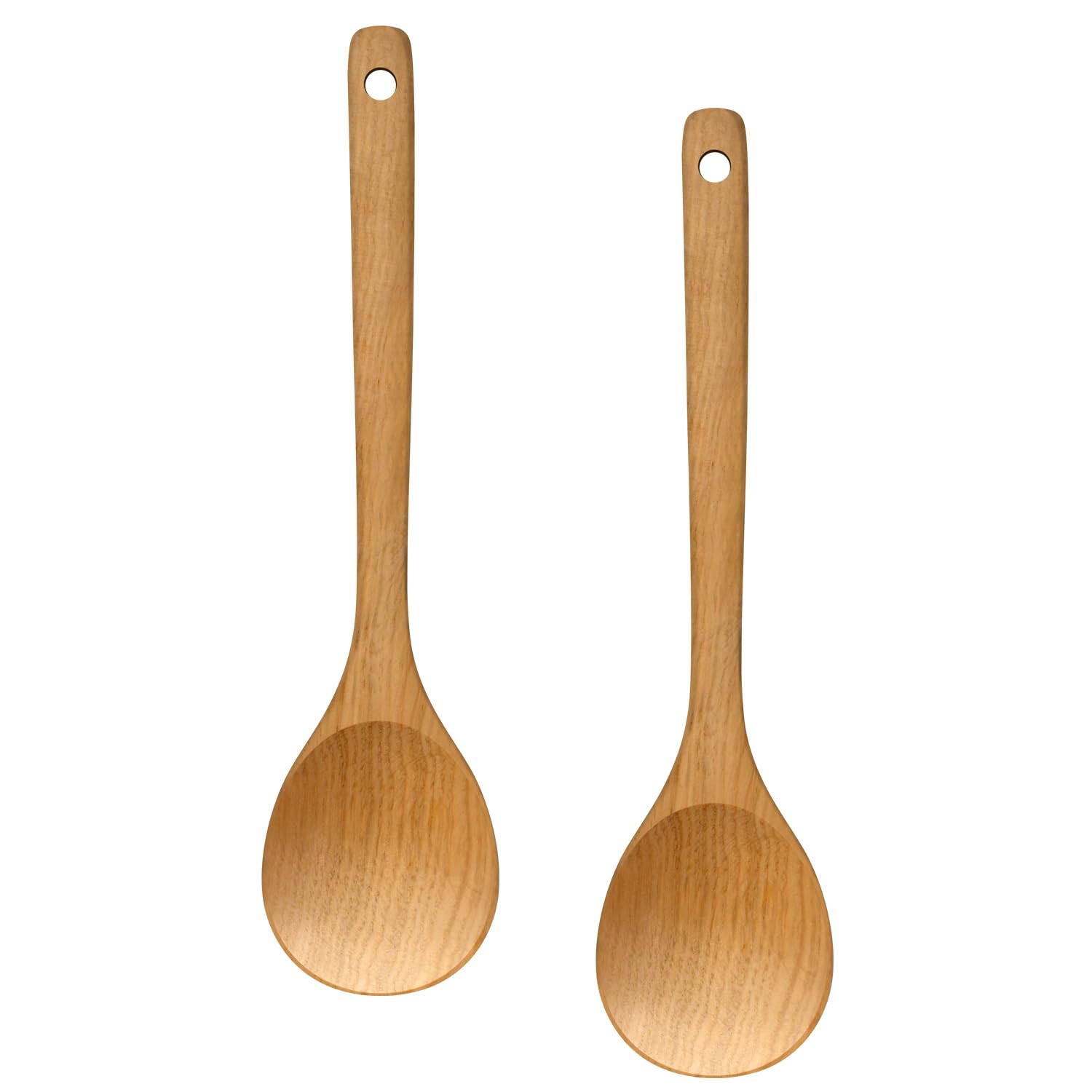 LorisArm Wooden Cooking Spoon 2PC, Large 12 Solid Wood Serving Spoons Set for Mixing Stirring, Maple Wood Nonstick Kitchen Uten