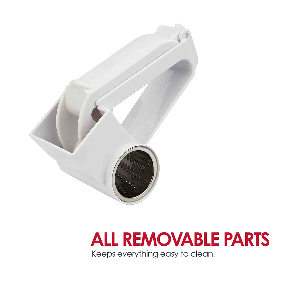 Home Basics Classic Rotary Cheese Grater, White