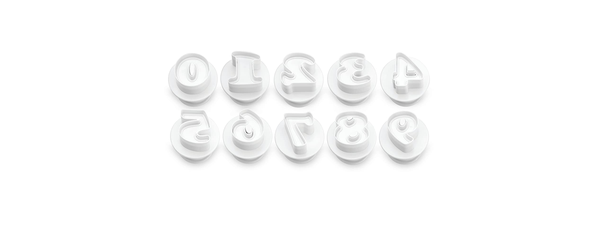 Ateco Fondant And Dough Plunger Cutter And Embosser, 10-Piece Set
