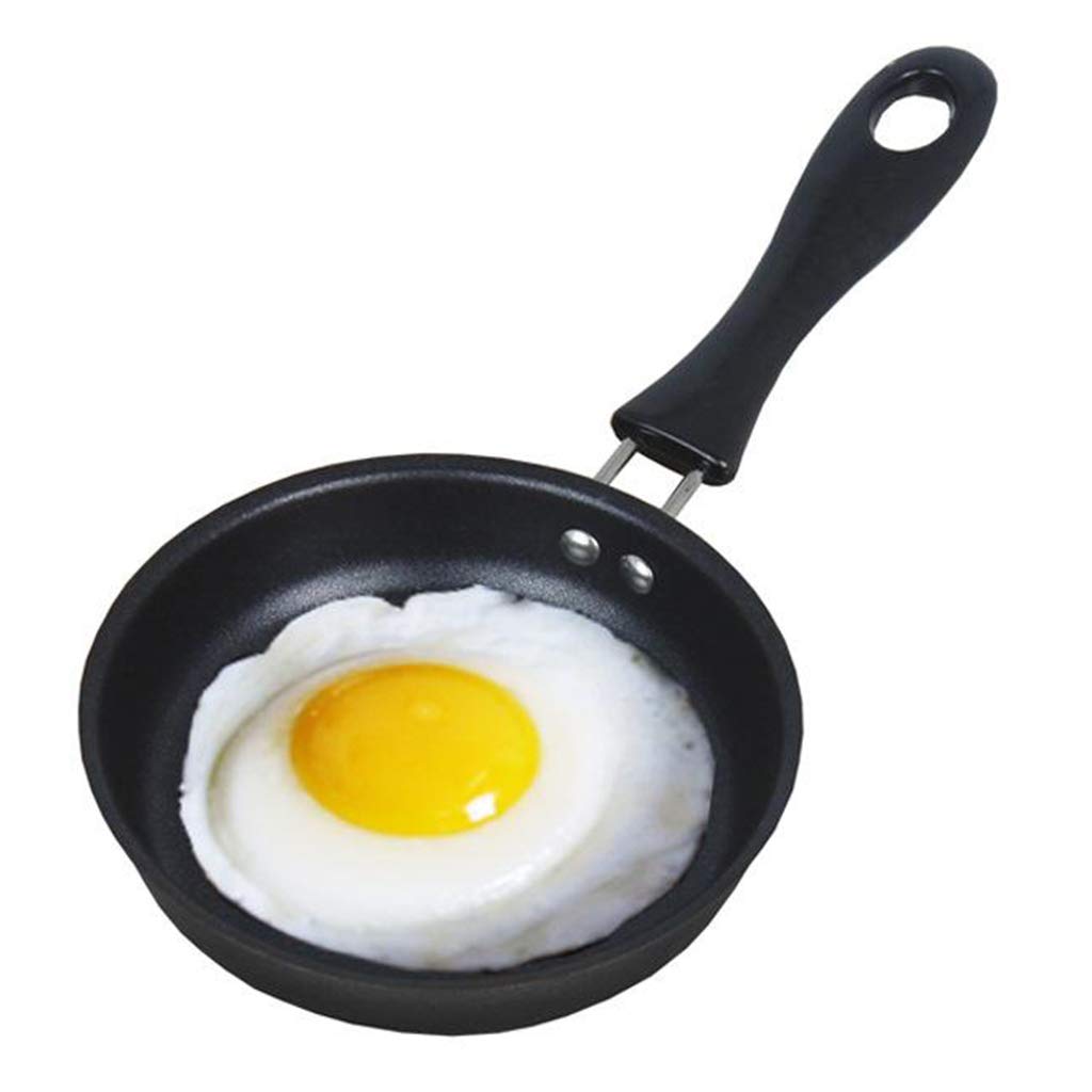 Sun Terriory Frying Pan One Egg Pancake Round Mini Non Stick Fry Pan 4.7-Inch Mini Cast Iron Skillet